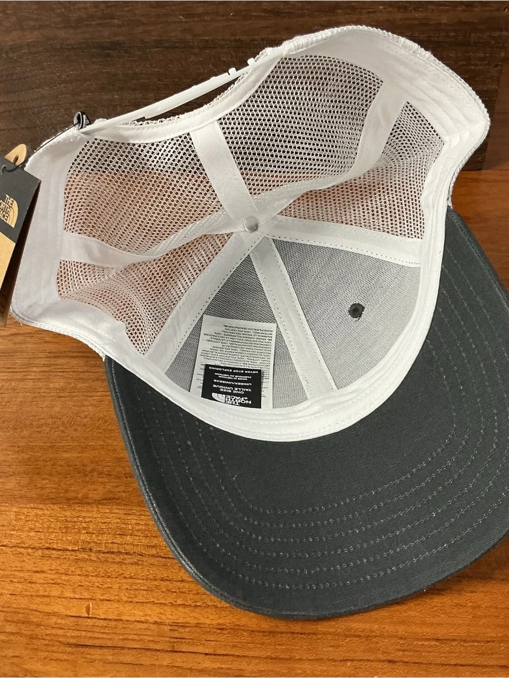 The North Face 100% Certified Idaho Potatoes Gray Snap Back Trucker Cap One Size